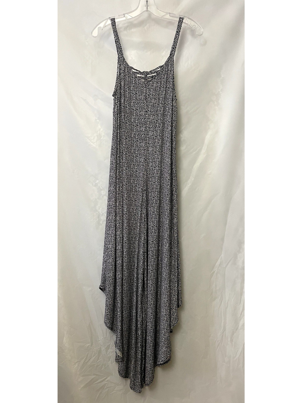 1 STATE Black and White Jumper Sizes L Zip Sleeveless Halter Neckline